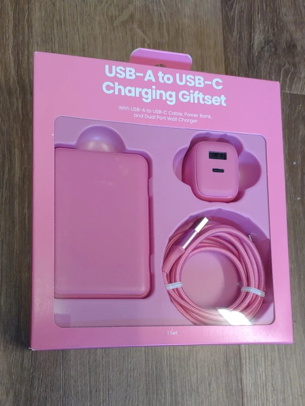 USB-A to USB-C Charging Giftset - Pink